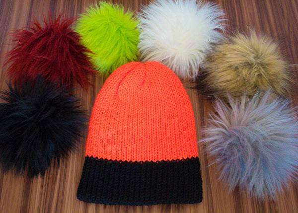 One of a Kind Knitted Hats (poms poms sold separately)