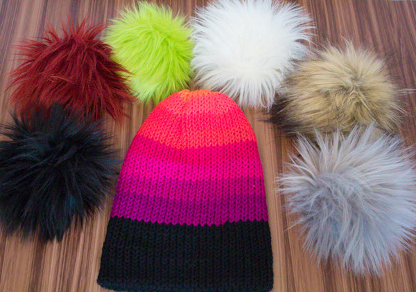 One of a Kind Knitted Hats (poms poms sold separately)