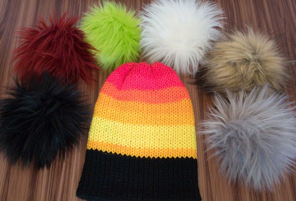 One of a Kind Knitted Hats (poms poms sold separately)