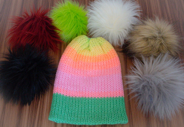 One of a Kind Knitted Hats (poms poms sold separately)
