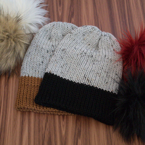 One of a Kind Knitted Hats (poms poms sold separately)